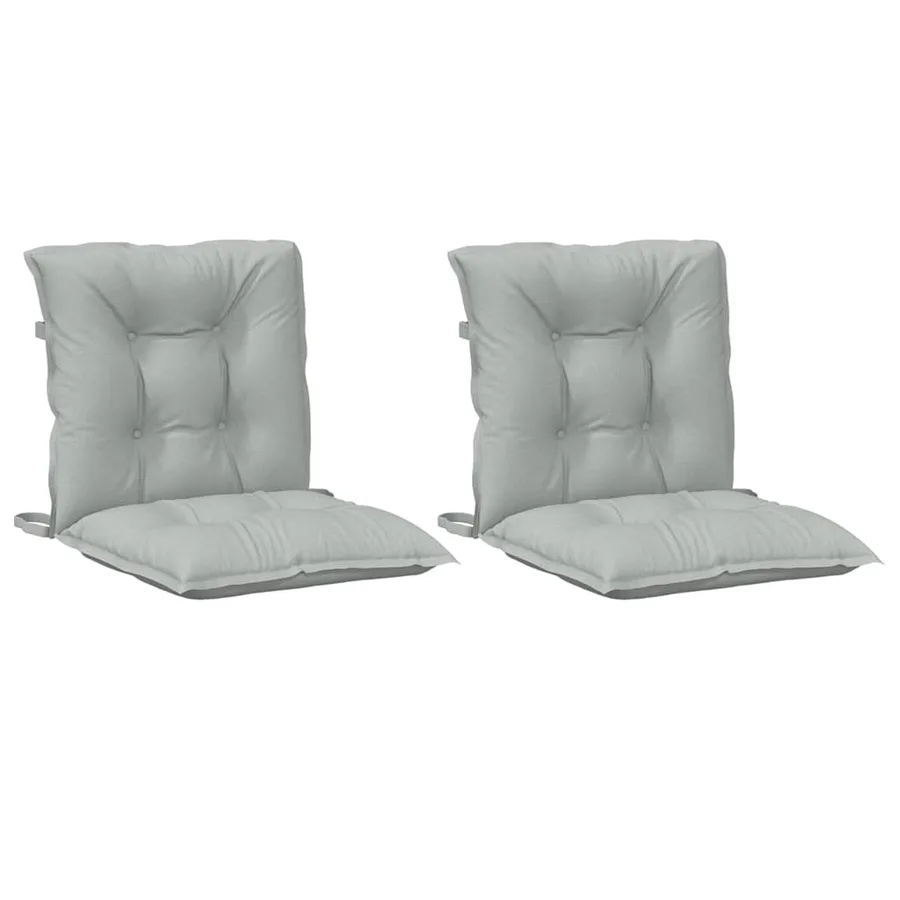 Coussins de chaise à dossier bas lot de 2 gris clair mélangé - 4