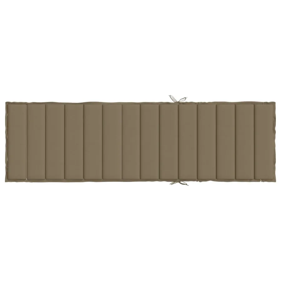Coussin de chaise longue taupe mélangé 200x50x4 cm tissu - 5