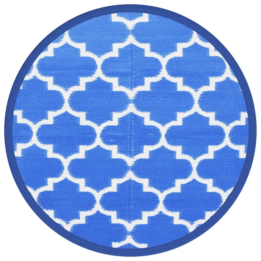Tapis d'extérieur ARAKIL bleu Ø160 cm PP - 2