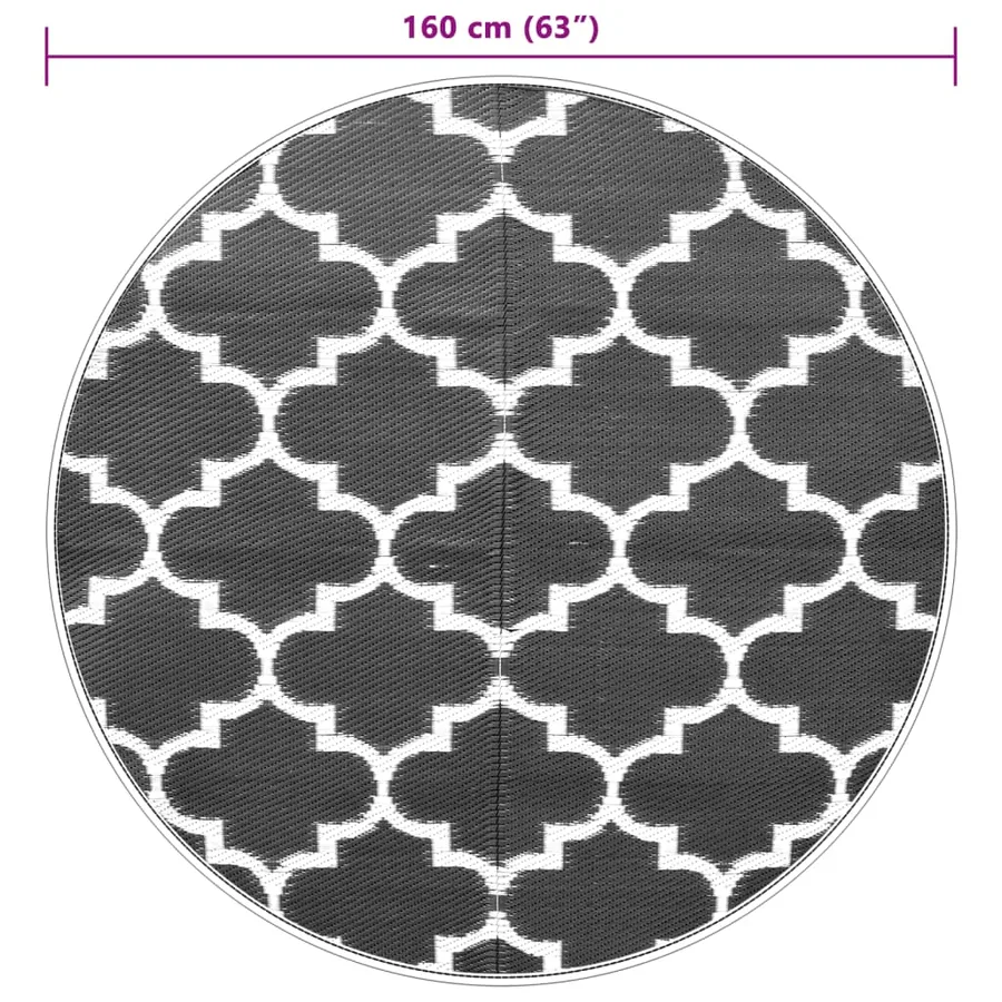 Tapis d'extérieur ARAKIL bleu Ø160 cm PP - 6