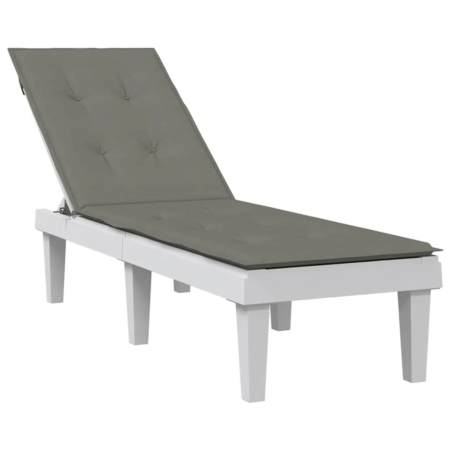 Coussin de chaise longue gris foncé mélangé (75+105) x 50 x 4 cm