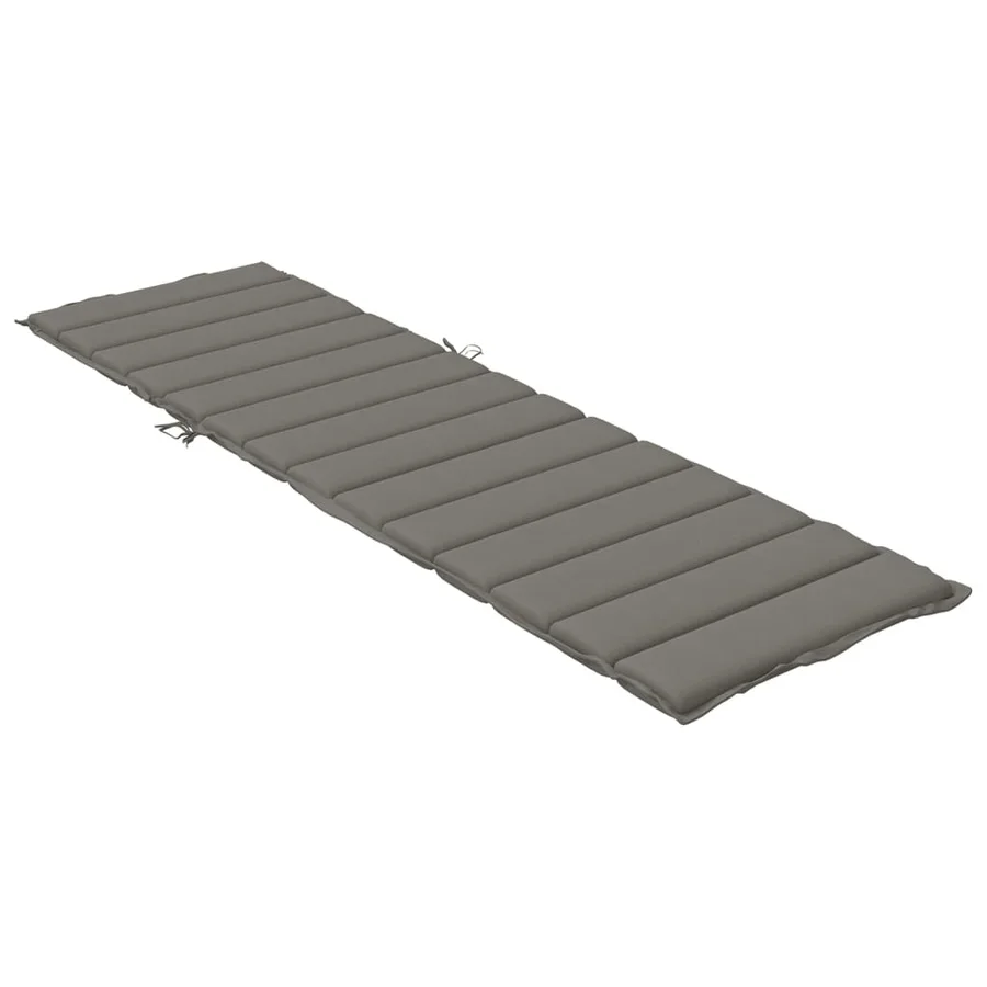 Coussin de chaise longue gris foncé mélangé 200x60x4 cm tissu - 4