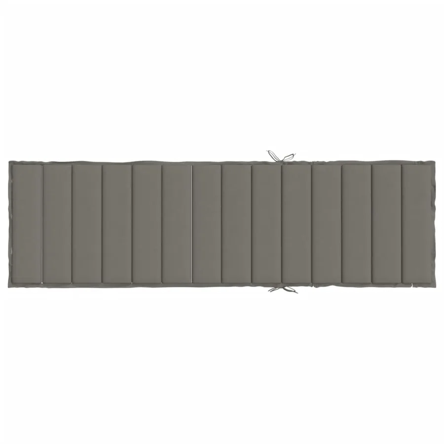 Coussin de chaise longue gris foncé mélangé 200x60x4 cm tissu - 5