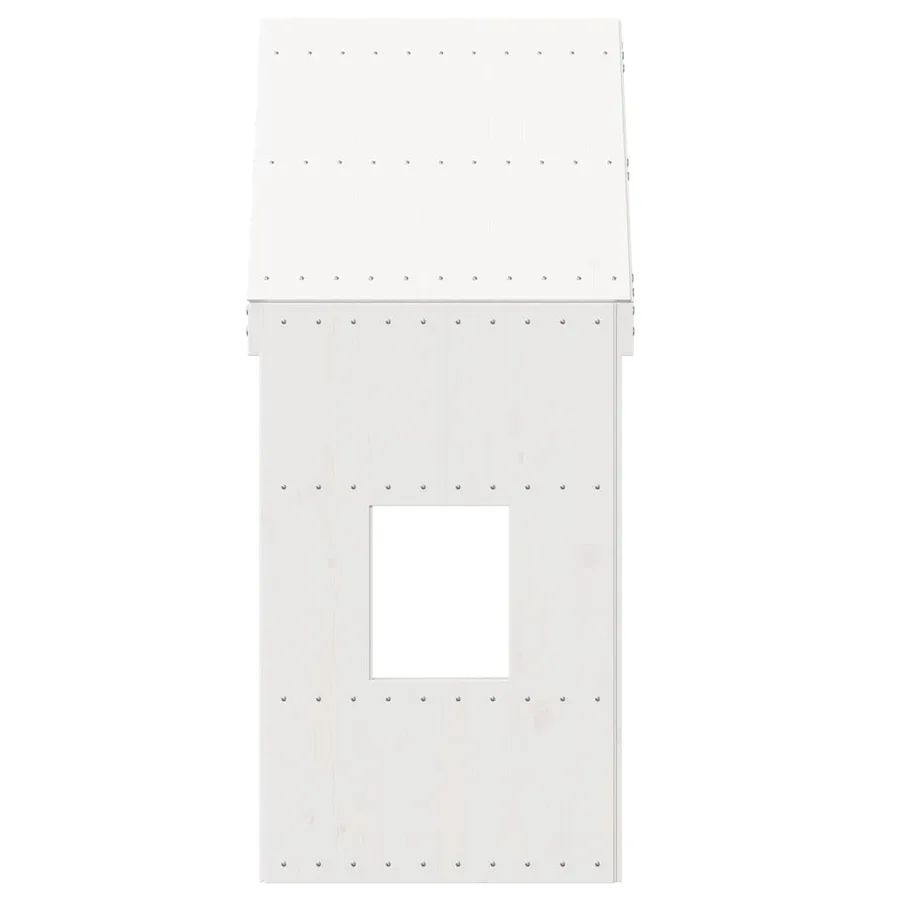 Toit de lit pour enfants blanc 60x99x139,5cm bois de pin massif - 4