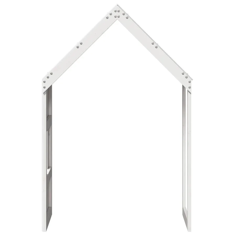 Toit de lit pour enfants blanc 60x99x139,5cm bois de pin massif - 5