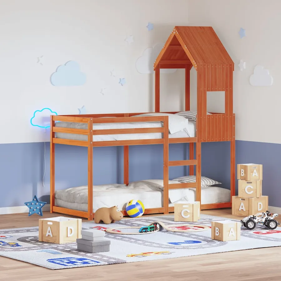 Toit de lit pour enfants 55x84x132 cm bois de pin massif
