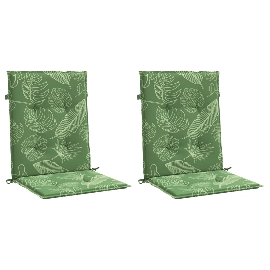 Coussins de chaise à dossier bas lot de 2 modèle de feuille - 3