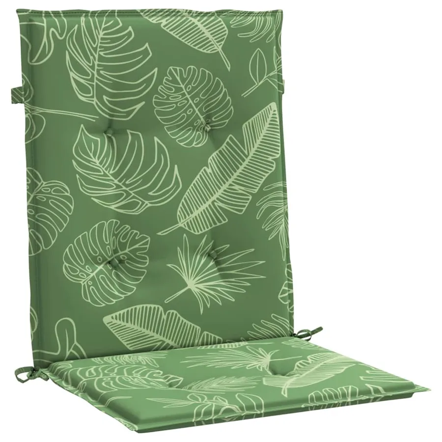 Coussins de chaise à dossier bas lot de 2 modèle de feuille - 5