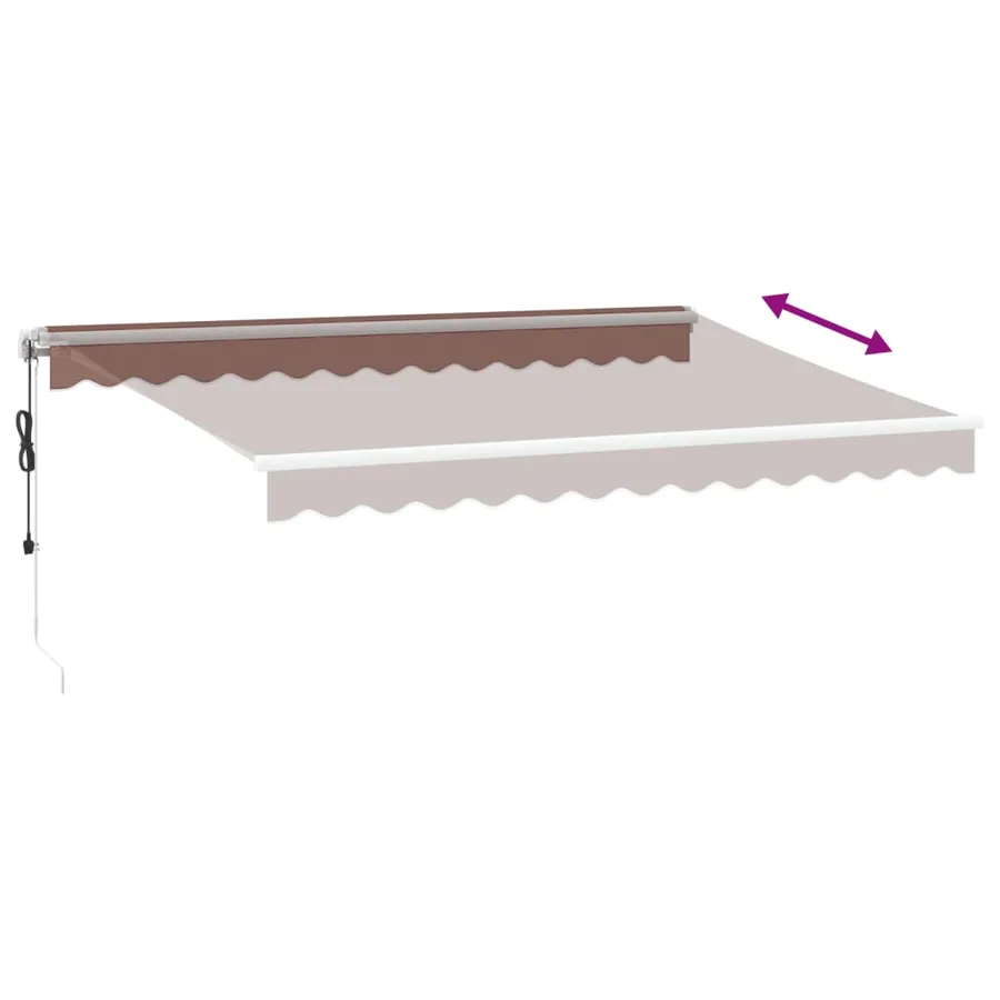 Auvent rétractable automatique marron 350x250 cm - 5