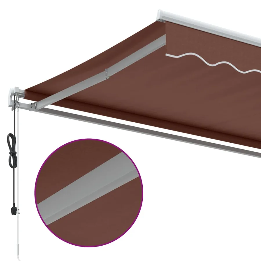 Auvent rétractable automatique marron 350x250 cm - 7
