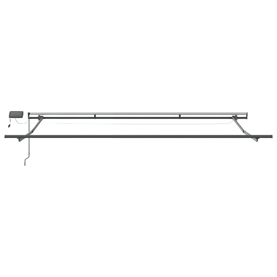 Auvent manuel rétractable avec LED anthracite blanc 500x300 cm - 9