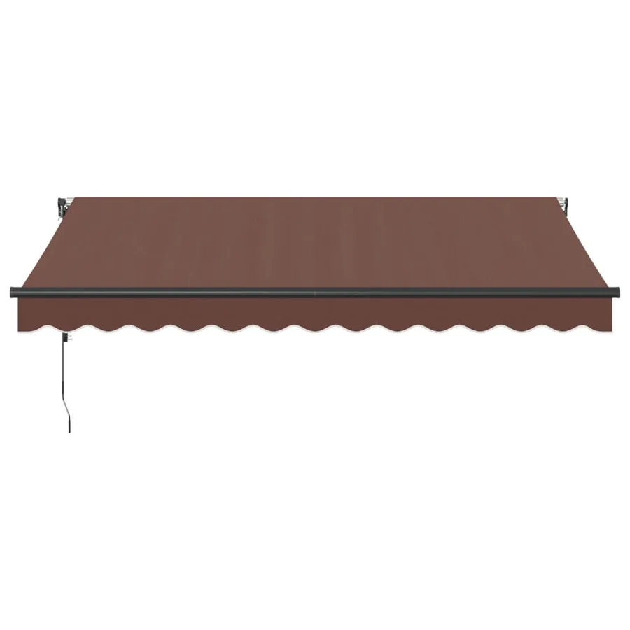 Auvent rétractable automatique avec LED marron 350x250 cm - 4