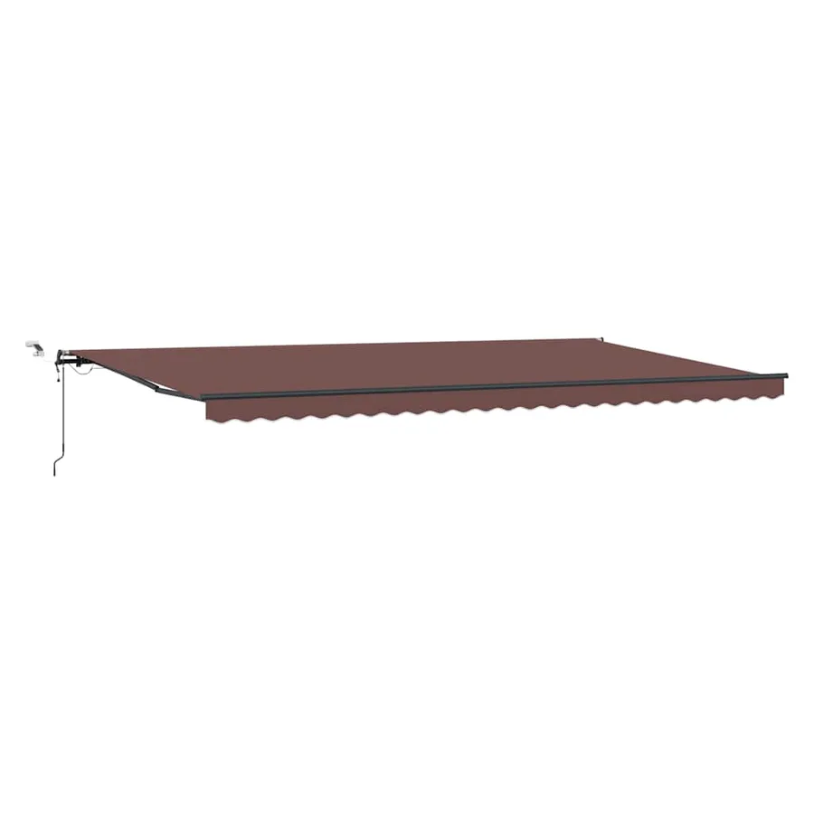 Auvent rétractable automatique avec LED marron 600x300 cm - 2
