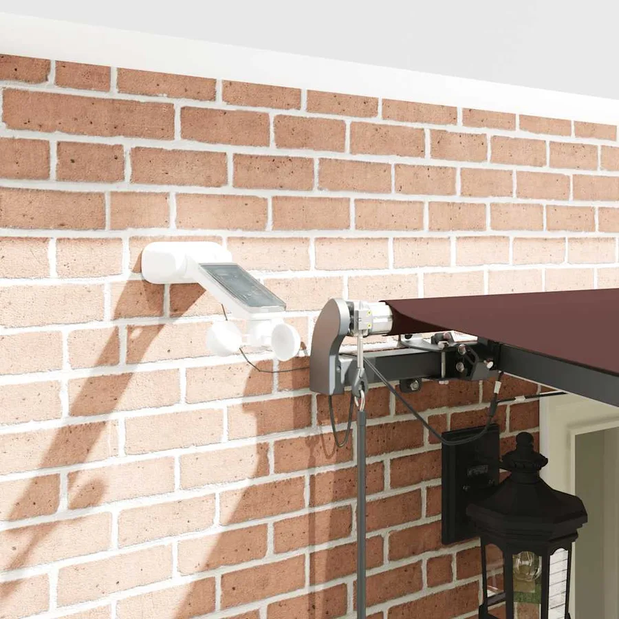 Auvent rétractable automatique avec LED marron 600x300 cm - 4