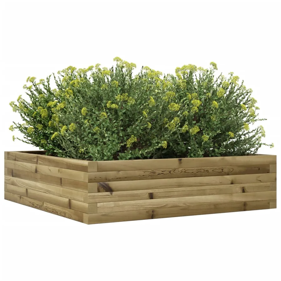 Jardinière 90x90x23 cm bois de pin imprégné - 4