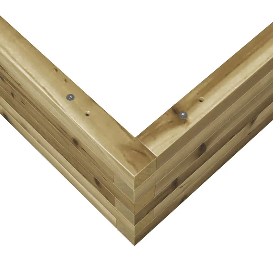Jardinière 90x90x23 cm bois de pin imprégné - 8
