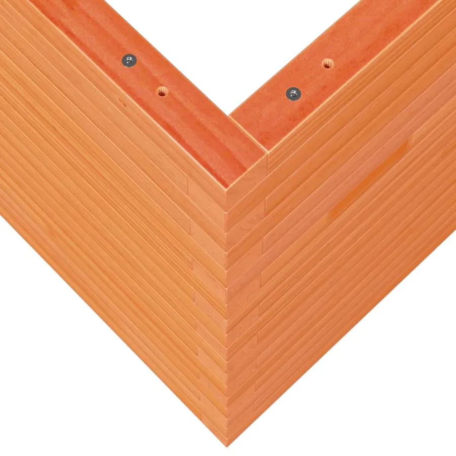 Jardinière cire marron 80x80x68,5 cm bois de pin massif - 8