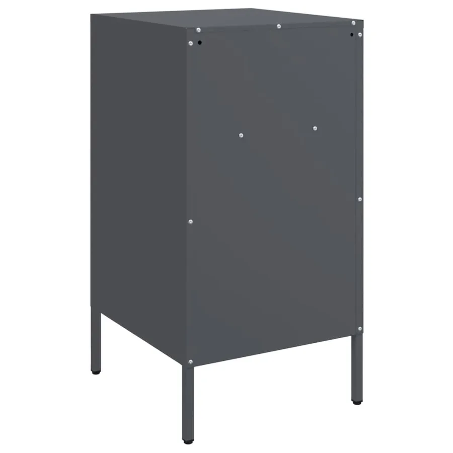 Table de chevet 2 pcs anthracite 36x39x68 cm acier - 8