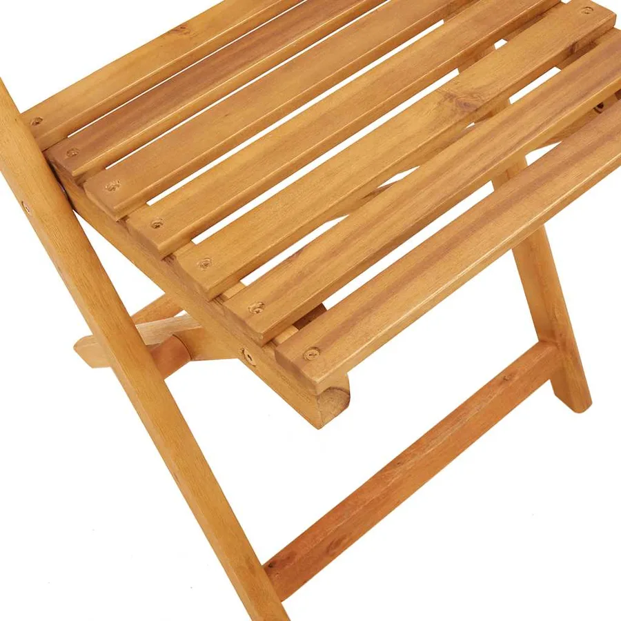 Chaises de bistrot lot de 2 anthracite bois acacia massif tissu - 10