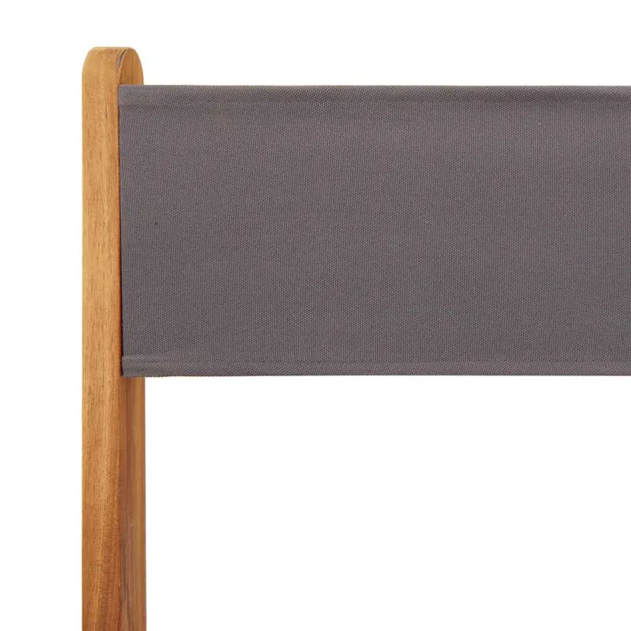 Chaises de bistrot lot de 2 anthracite bois acacia massif tissu - 9