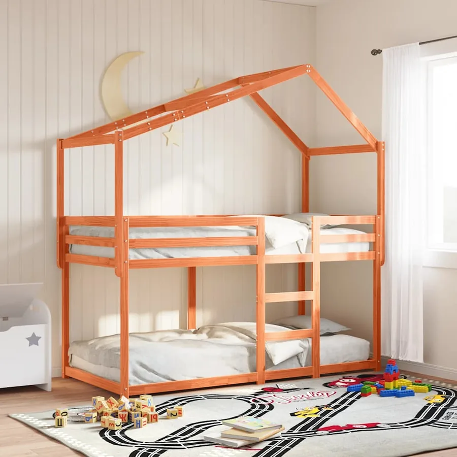 Toit de lit pour enfants 203x80,5x142 cm bois de pin massif