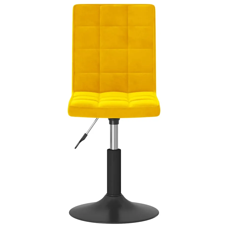 Chaises pivotantes à manger lot de 2 jaune moutarde velours - 4