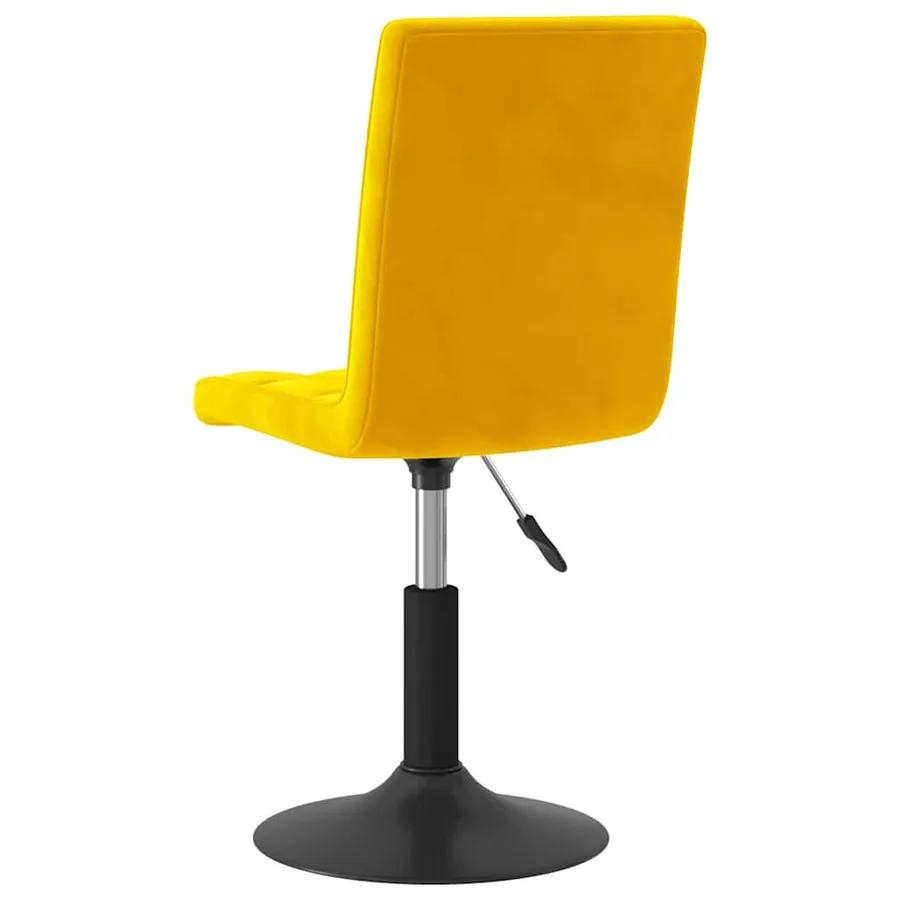 Chaises pivotantes à manger lot de 2 jaune moutarde velours - 6