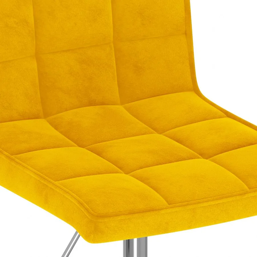 Chaises pivotantes à manger lot de 2 jaune moutarde velours - 8