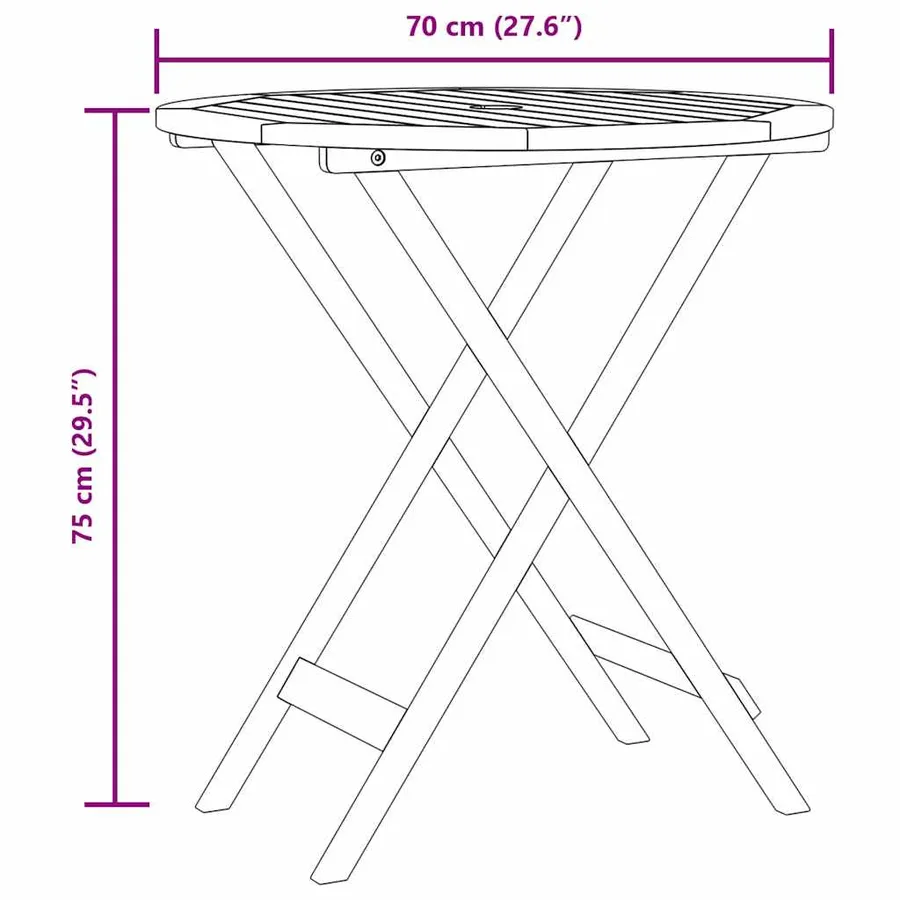 Ensemble de bistro 3 pcs blanc crème tissu et bois massif - 13
