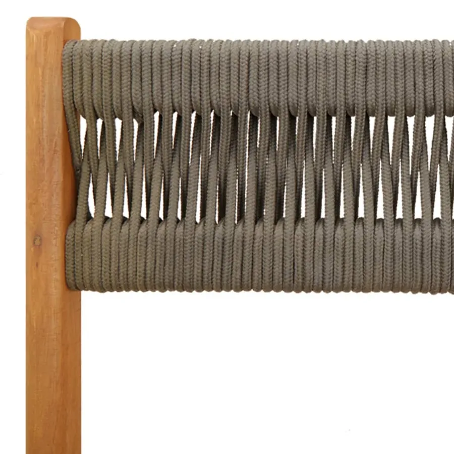Chaises pliables de jardin 4 pcs gris bois d'acacia massif - 9