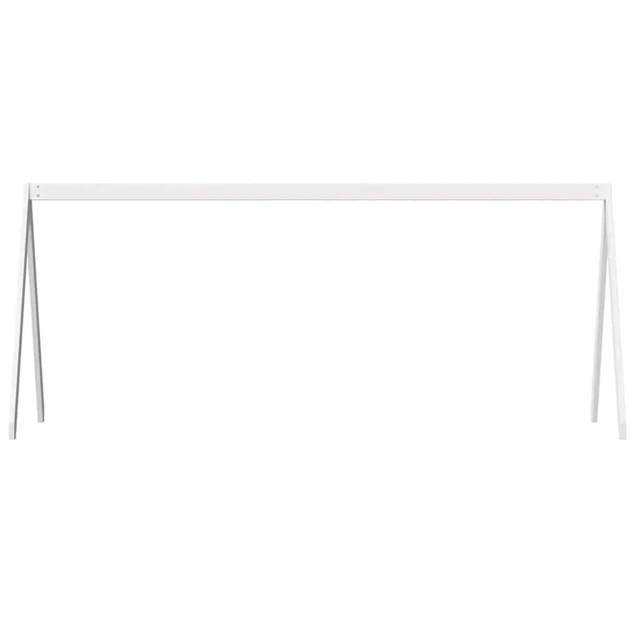 Toit de lit pour enfants blanc 199x95,5x88cm bois de pin massif - 4