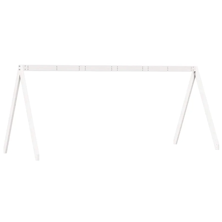 Toit de lit pour enfants blanc 199x95,5x88cm bois de pin massif - 6