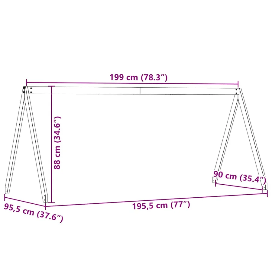 Toit de lit pour enfants blanc 199x95,5x88cm bois de pin massif - 9
