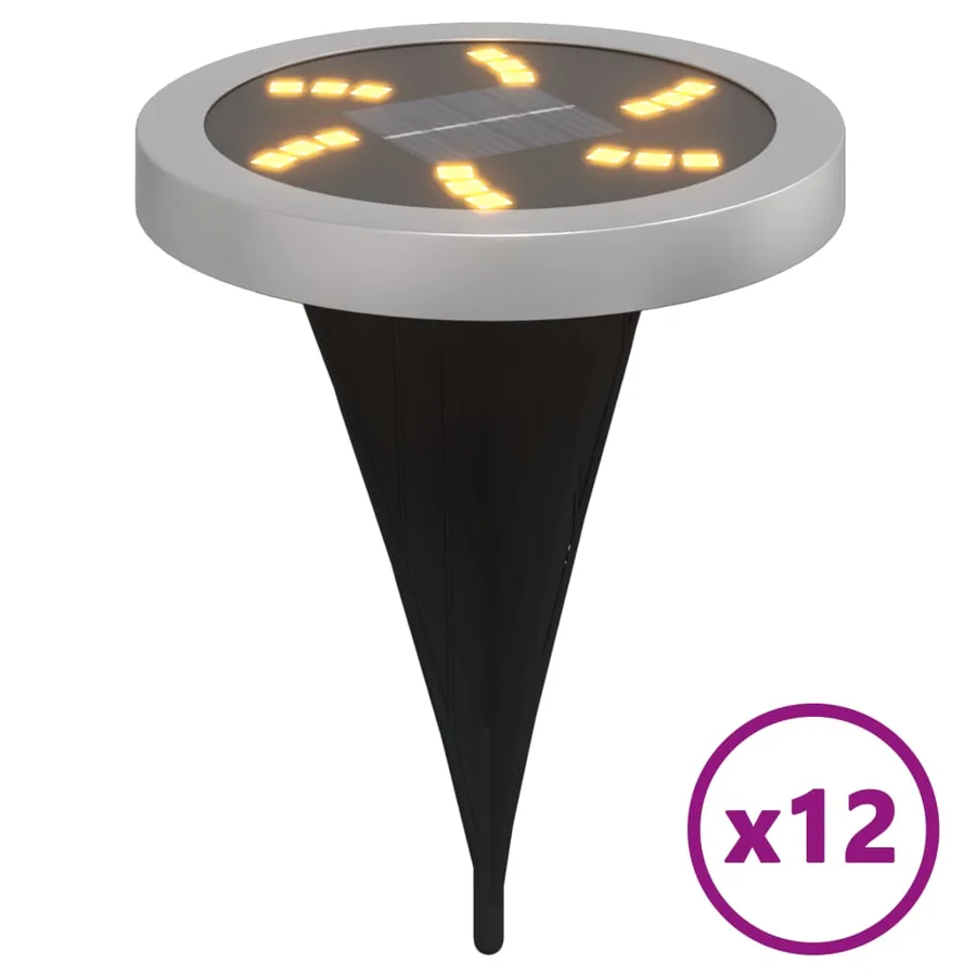 Lampes solaires de sol et piquets de sol extérieur 12 pcs - 2