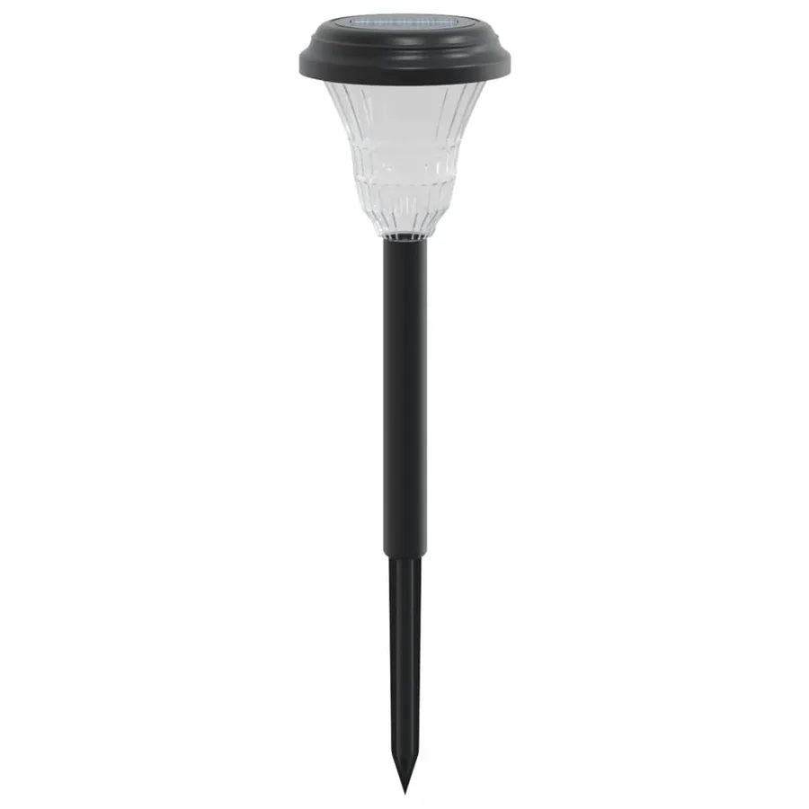 Lampes solaires d'allées et piquets de sol 12 pcs blanc - 4