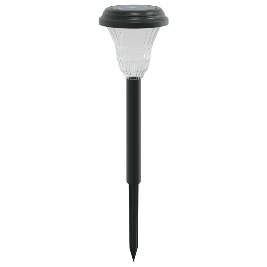 Lampes solaires d'allées et piquets de sol 12 pcs blanc - 5