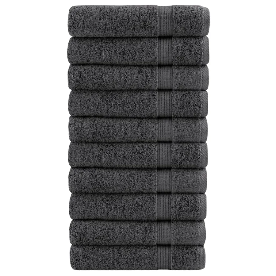 Serviettes de douche de qualité sup. SOLUND 10 pcs anthracite