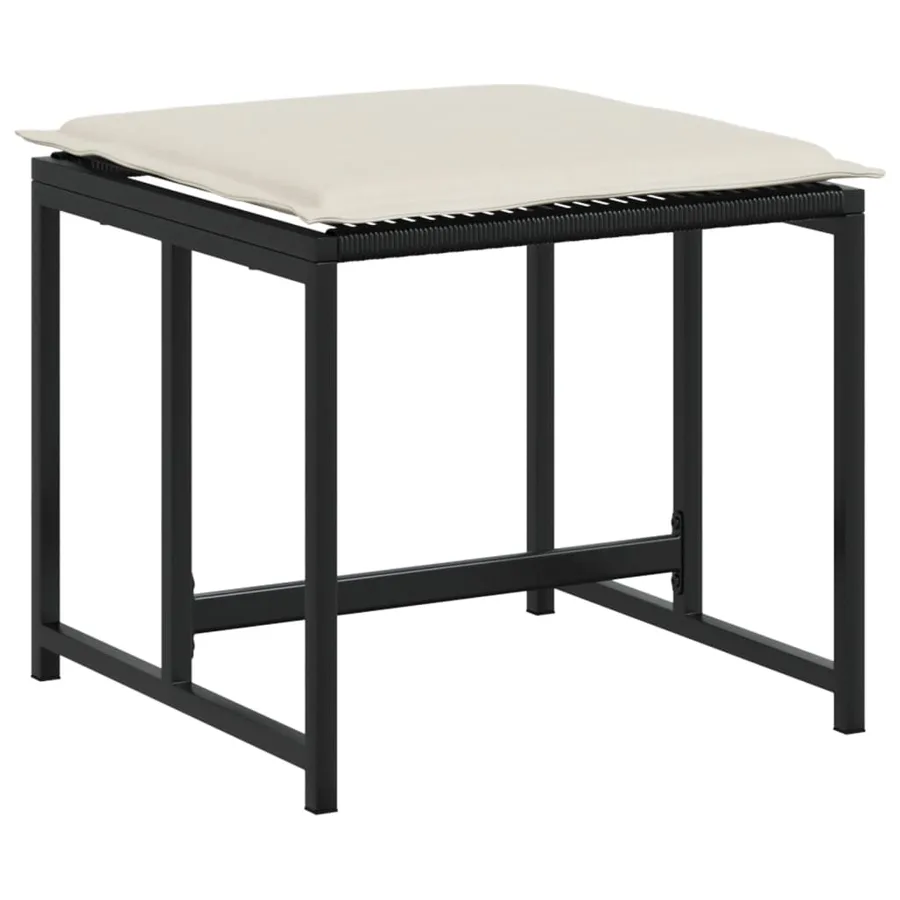 Ensemble à manger de jardin 13 pcs coussins noir résine tressée - 7