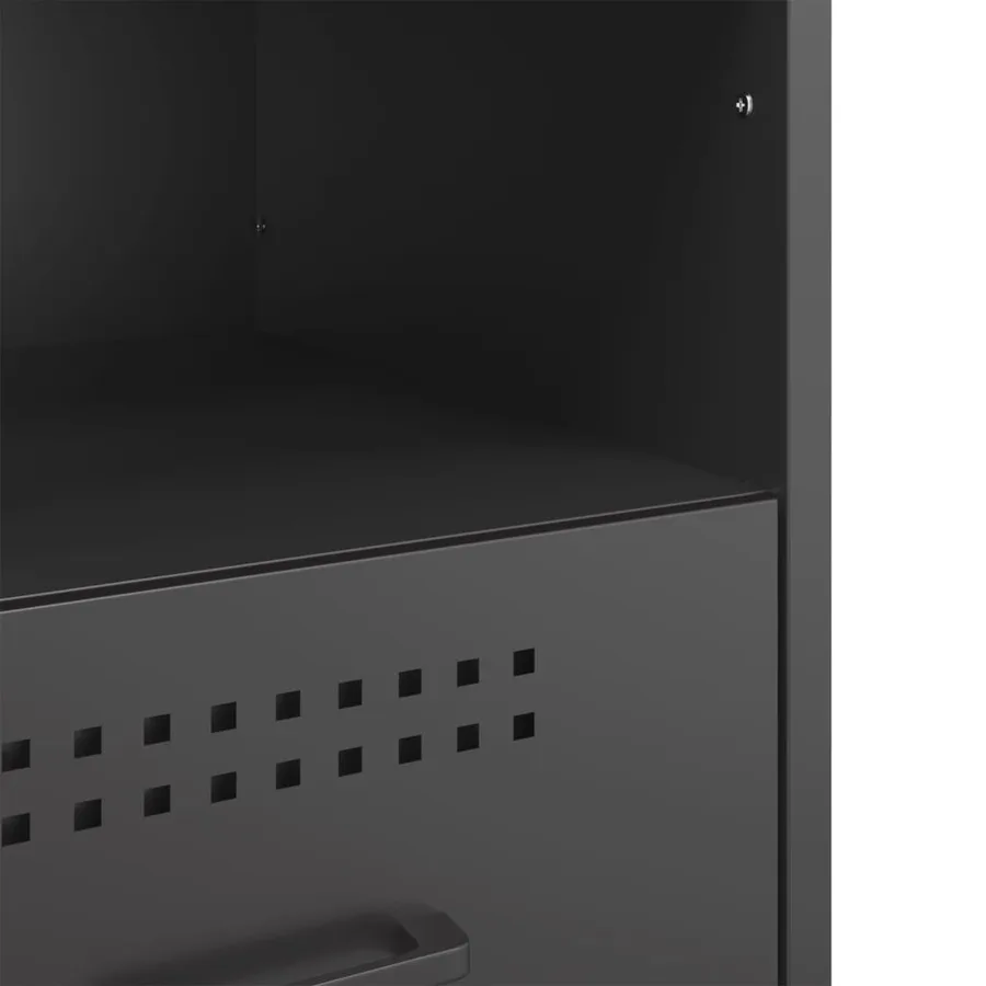 Tables de chevet 2 pcs noir 36x39x50,5 cm acier - 11