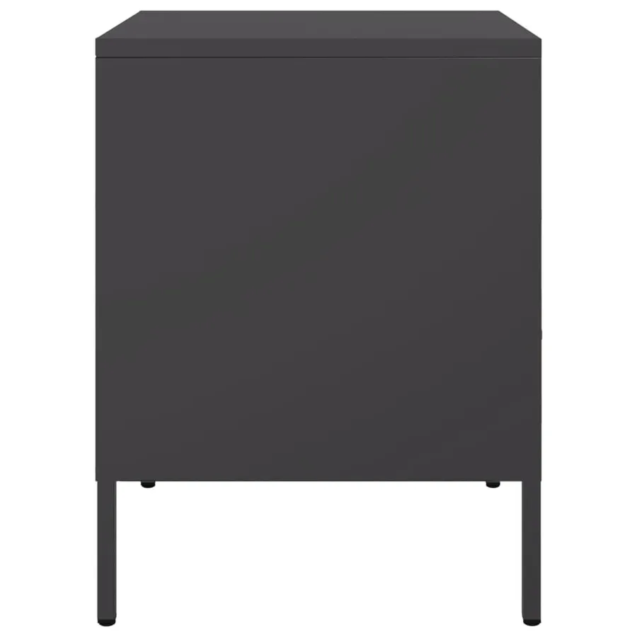 Tables de chevet 2 pcs noir 36x39x50,5 cm acier - 7
