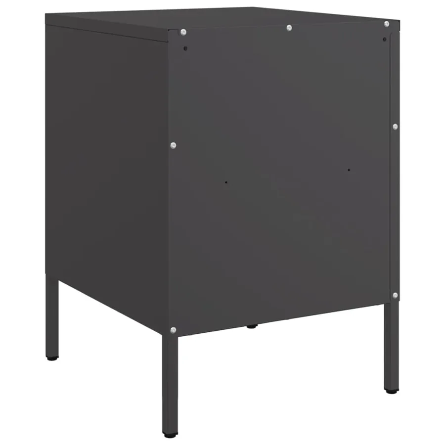 Tables de chevet 2 pcs noir 36x39x50,5 cm acier - 8