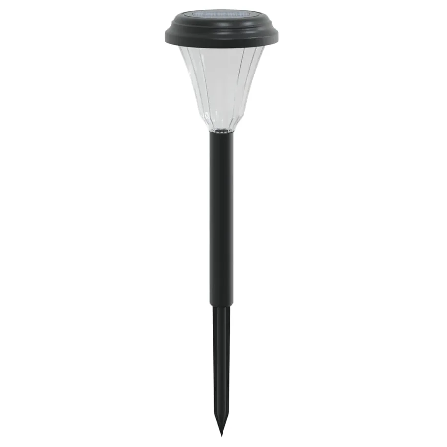 Lampes solaires d'allées et piquets de sol 12 pcs blanc - 4