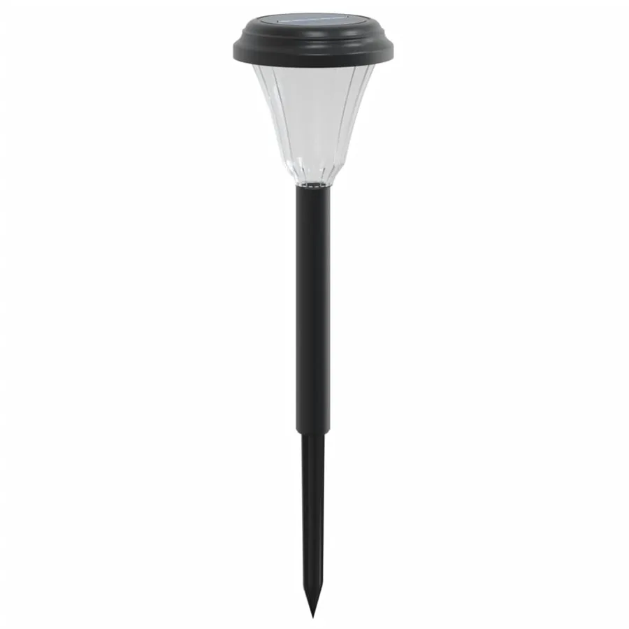 Lampes solaires d'allées et piquets de sol 12 pcs blanc - 5