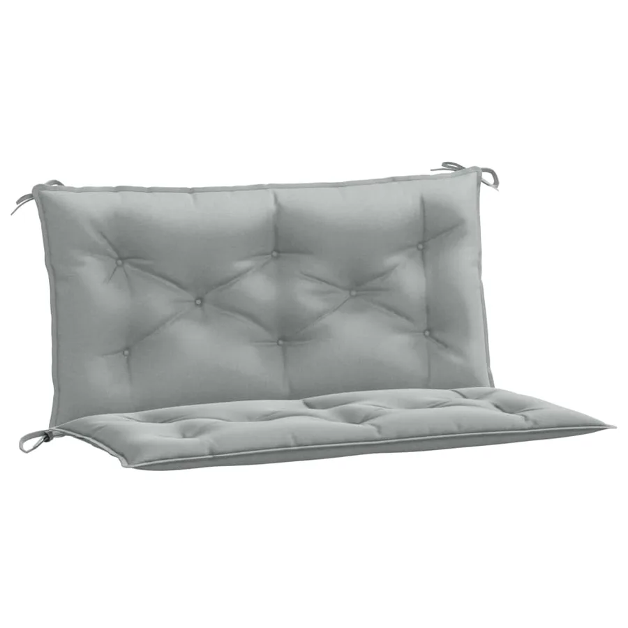 Coussins de banc de jardin lot de 2 gris clair mélangé tissu - 2