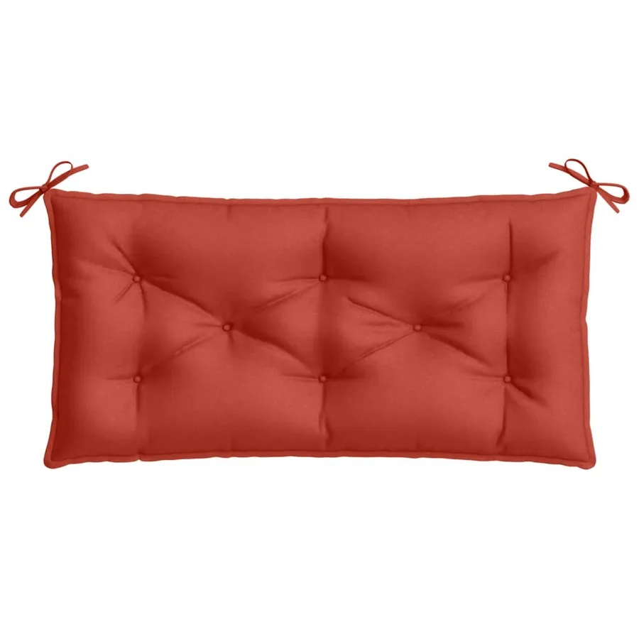 Coussins de banc de jardin lot de 2 rouge mélangé tissu - 6