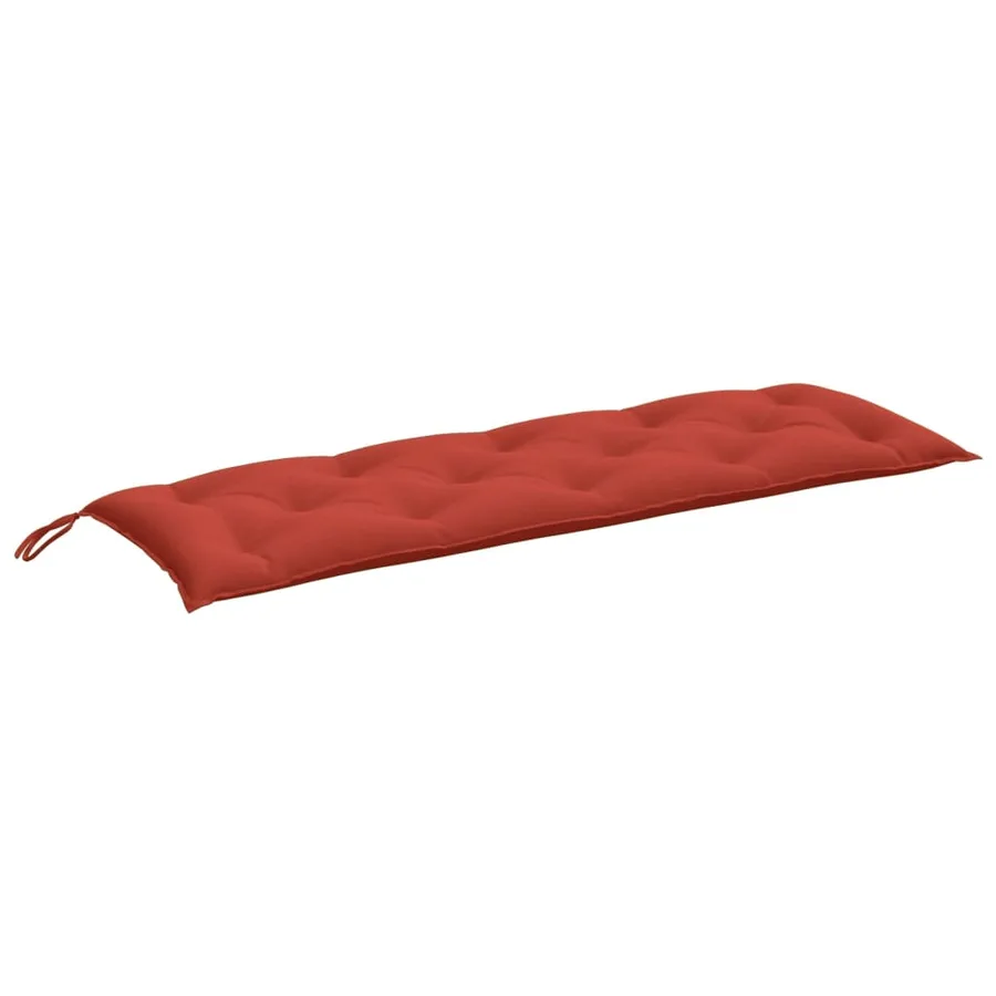 Coussin de banc de jardin rouge mélangé 150x50x7 cm tissu - 2