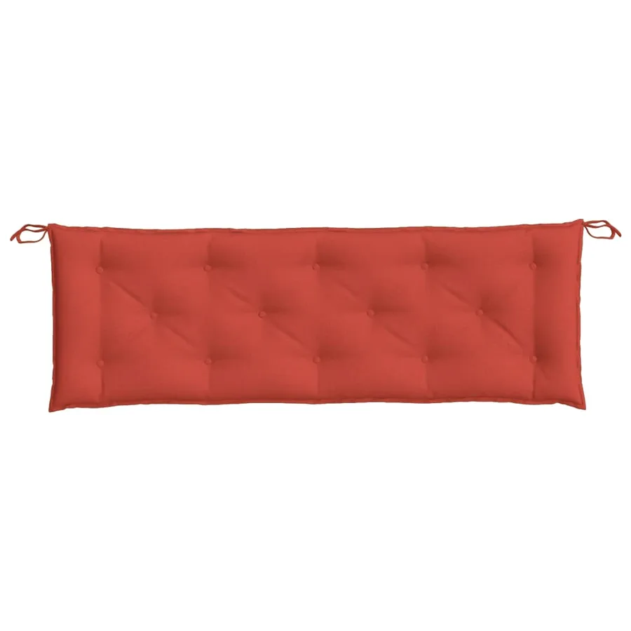 Coussin de banc de jardin rouge mélangé 150x50x7 cm tissu - 4
