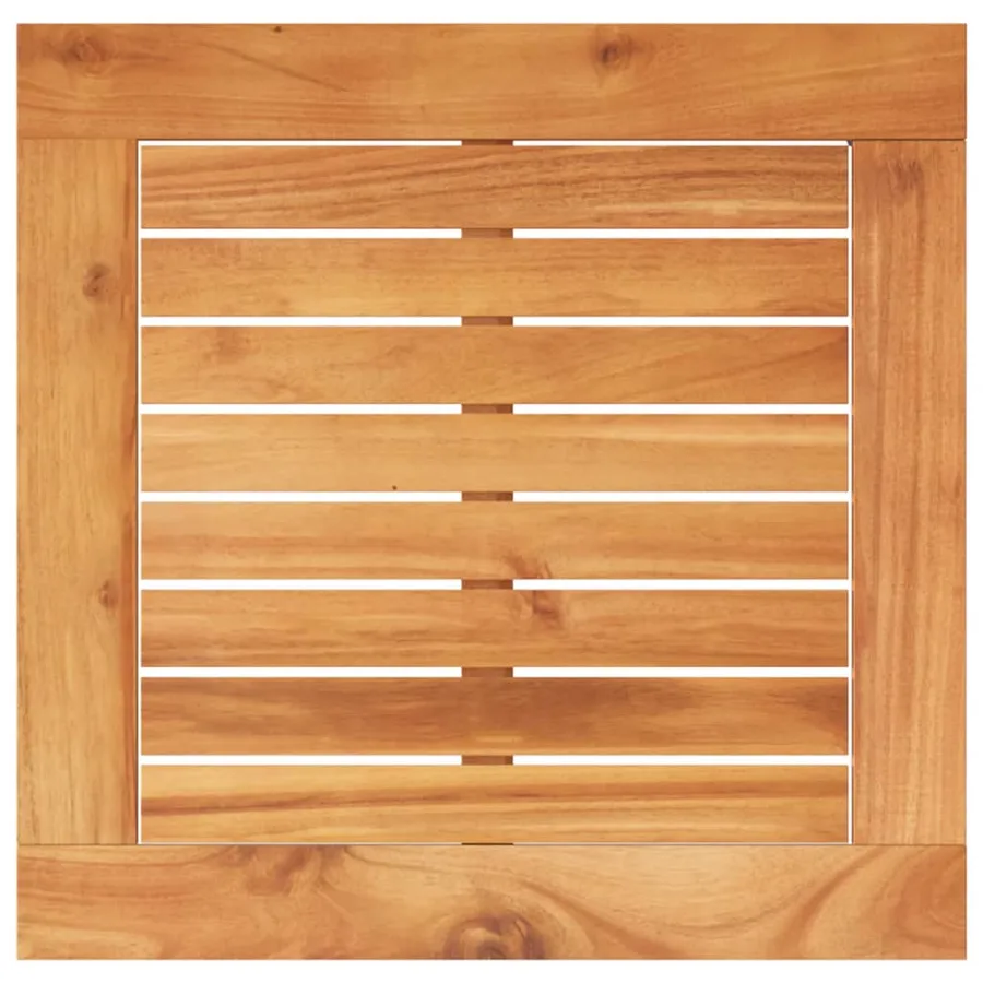 Table de jardin mélange beige 38x38x42 cm rotin et bois acacia - 6