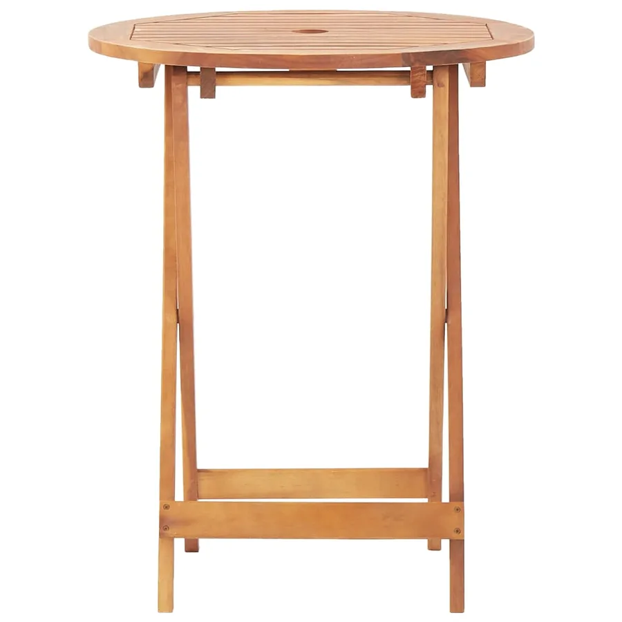 Ensemble de bistro 3 pcs motif de feuilles tissu et bois massif - 6