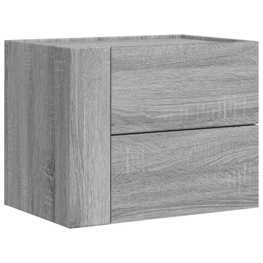 Tables de chevet murales 2 pcs sonoma gris 45x30x35 cm - 4